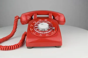 Vintage Red 1960's Rotary Phone