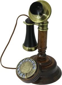 Retro Candlestick Rotary Phone