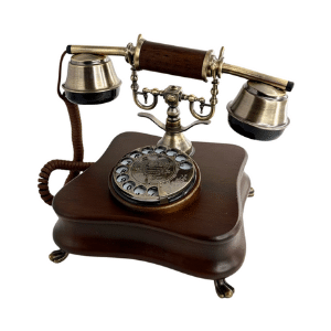 Brass Wood Rotary Phone