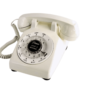 White Rotary Phone