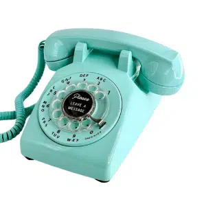 Turquoise Rotary Phone