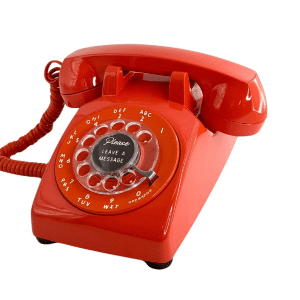 Orange Rotary Phone