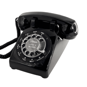 Black Rotary Phone