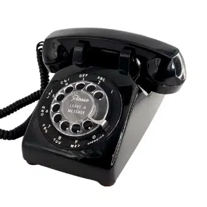 Black Rotary Phone