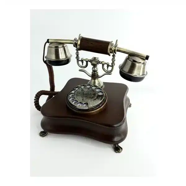 Brass and wood LifeOnRecord wedding guest book phone