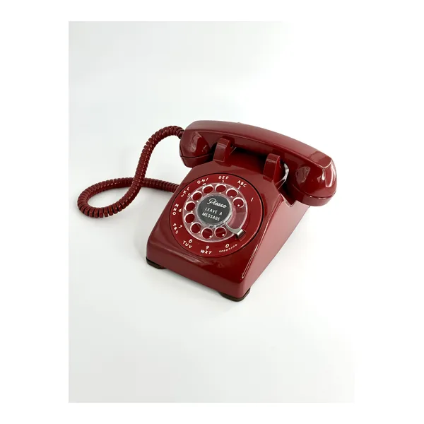 Red LifeOnRecord wedding guest book phone