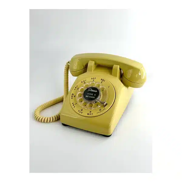 Yellow LifeOnRecord wedding guest book phone